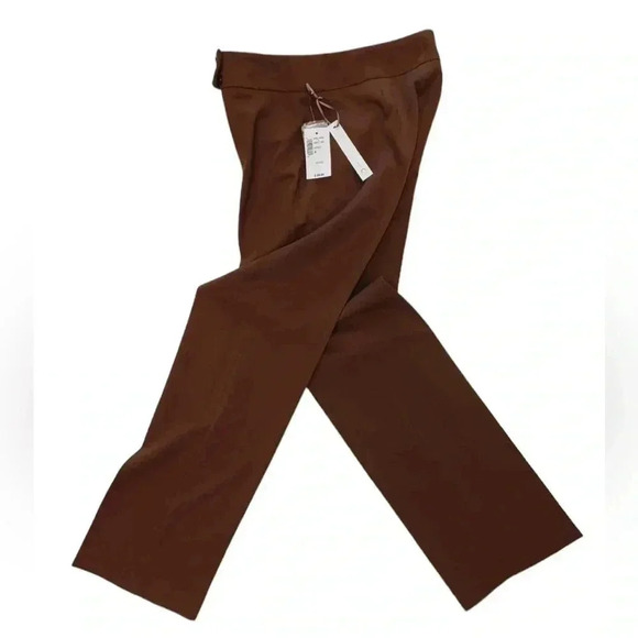 Cleo Petites Brown Trousers Dress Pants Slacks Size 4 - Picture 3 of 7